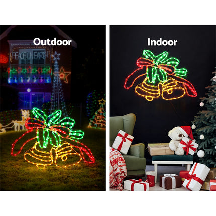 0.76M Christmas Lights 216 LED Bell Motif Light Decorations Jingle Jollys.