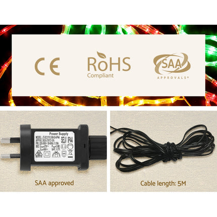 0.76M Christmas Lights 216 LED Bell Motif Light Decorations Jingle Jollys.