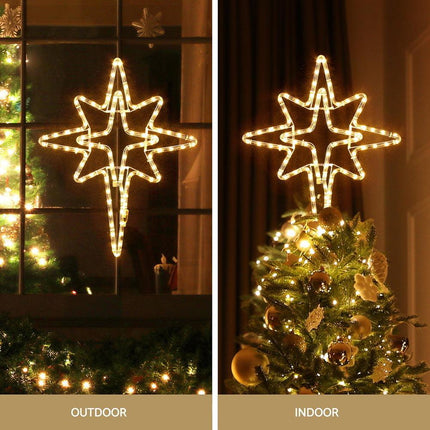 Jingle Jollys Christmas Lights 57cm Bethlehem Star 90 LED Xmas Decorations Motif.