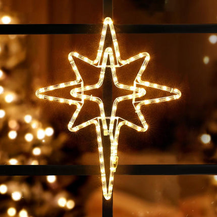 Jingle Jollys Christmas Lights 57cm Bethlehem Star 90 LED Xmas Decorations Motif.