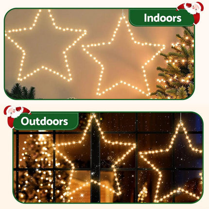 Jingle Jollys Christmas Lights 50cm Star 70 LED Xmas Decorations.