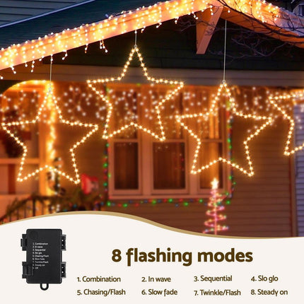 Jingle Jollys Christmas Lights 50cm Star 70 LED Xmas Decorations.