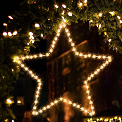 Jingle Jollys Christmas Lights 50cm Star 70 LED Xmas Decorations.