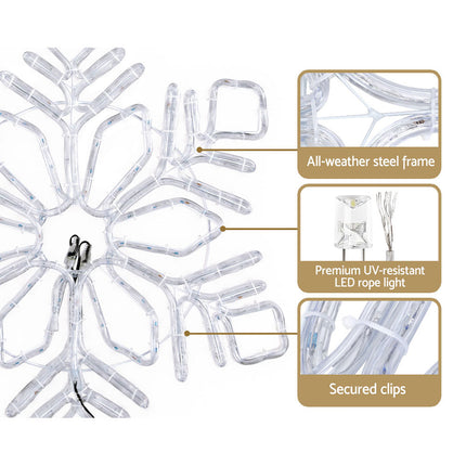 0.82M Christmas Lights 304 LED Snow Motif Light Decorations Jingle Jollys.
