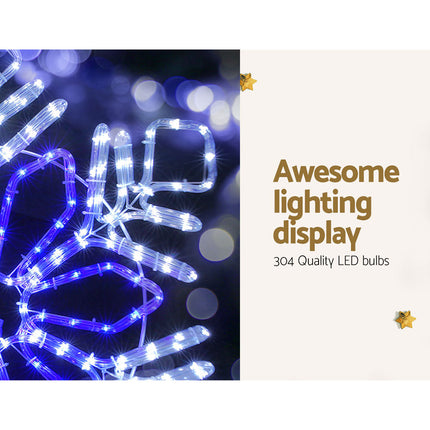 0.82M Christmas Lights 304 LED Snow Motif Light Decorations Jingle Jollys.