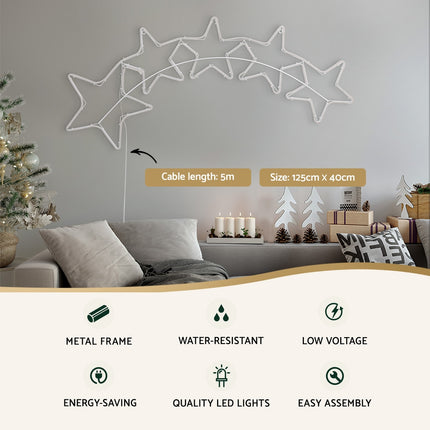 1.25M Christmas Lights Motif 560 LED Rope Light Outdoor Decoration Jingle Jollys.