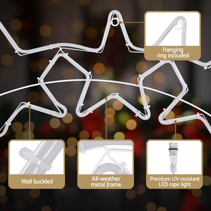 1.25M Christmas Lights Motif 560 LED Rope Light Outdoor Decoration Jingle Jollys.