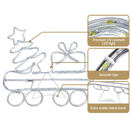 2.1M Christmas Lights 631 LED Train Motif Light Decorations Jingle Jollys.