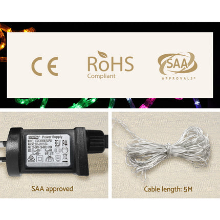 2.1M Christmas Lights 631 LED Train Motif Light Decorations Jingle Jollys.