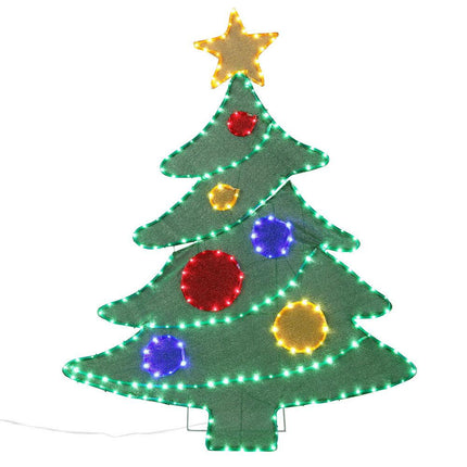 Jingle Jollys Christmas Lights 150cm Motif 220 LED Rope Light Outdoor Decoration.