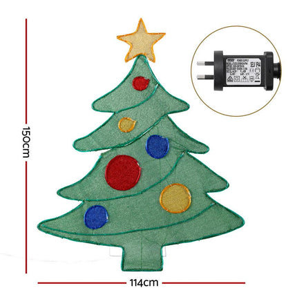 Jingle Jollys Christmas Lights 150cm Motif 220 LED Rope Light Outdoor Decoration.