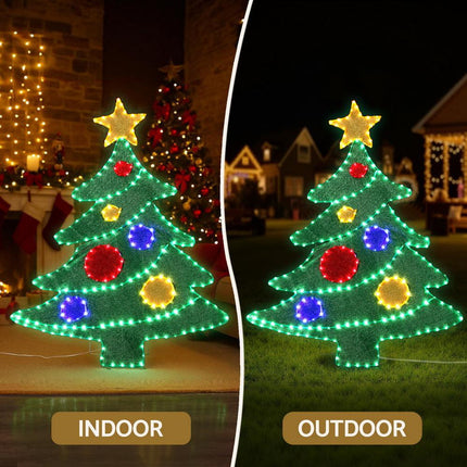 Jingle Jollys Christmas Lights 150cm Motif 220 LED Rope Light Outdoor Decoration.