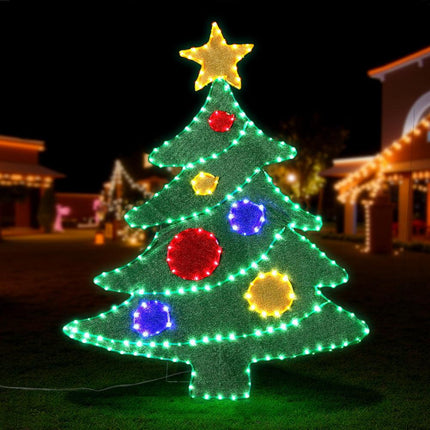 Jingle Jollys Christmas Lights 150cm Motif 220 LED Rope Light Outdoor Decoration.