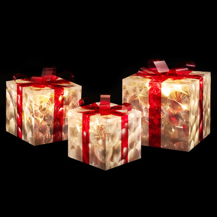 3 PCS Christmas Lights 70 LED Fairy Light Gift Box Jingle Jollys.