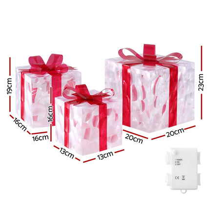 3 PCS Christmas Lights 70 LED Fairy Light Gift Box Jingle Jollys.