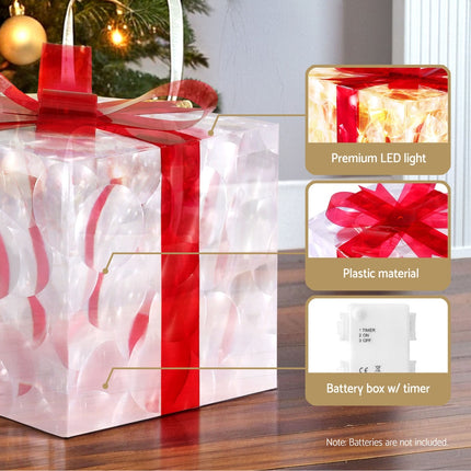 3 PCS Christmas Lights 70 LED Fairy Light Gift Box Jingle Jollys.