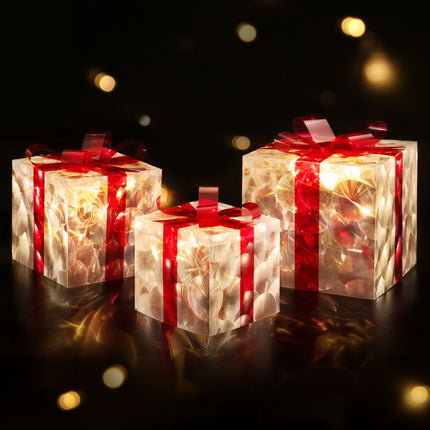 3 PCS Christmas Lights 70 LED Fairy Light Gift Box Jingle Jollys.