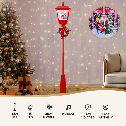1.8M Christmas Lights Post Lamp LED Outdoor Decorations Jingle Jollys.