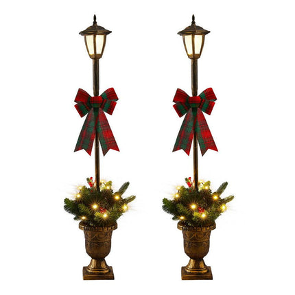Jingle Jollys Christmas Lights 125cm Lamp Post 50 LED Fairy Light Decorations.