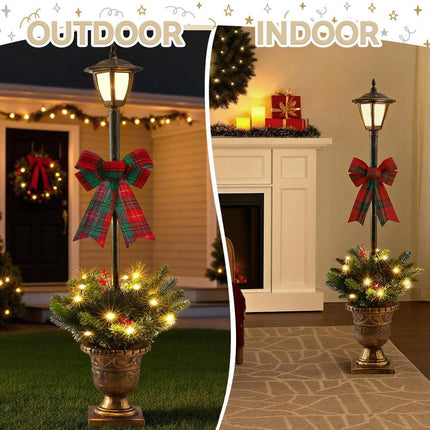 Jingle Jollys Christmas Lights 125cm Lamp Post 50 LED Fairy Light Decorations.