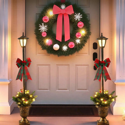 Jingle Jollys Christmas Lights 125cm Lamp Post 50 LED Fairy Light Decorations.