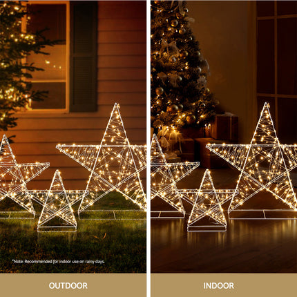 3 PCS Christmas Lights 330 LED Fairy Light Snowman Decorations Jingle Jollys.