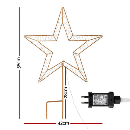 100 LED Christmas Lights Fairy Light Ground Star Garden Decoration Jingle Jollys.