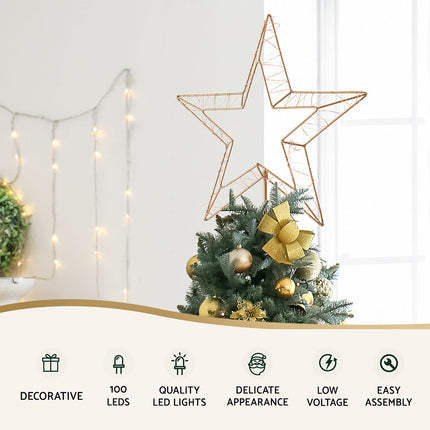 100 LED Christmas Lights Fairy Light Ground Star Garden Decoration Jingle Jollys.