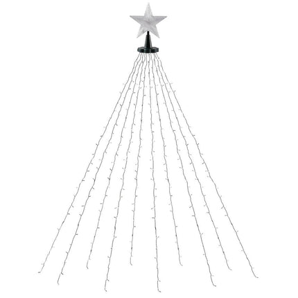 Jingle Jollys 2.5M Christmas Lights Waterfall String Light 300 LED Star Topper.