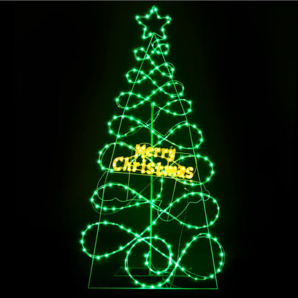 1.7M Christmas Tree 230 LED RGB Motif Lights Jingle Jollys.