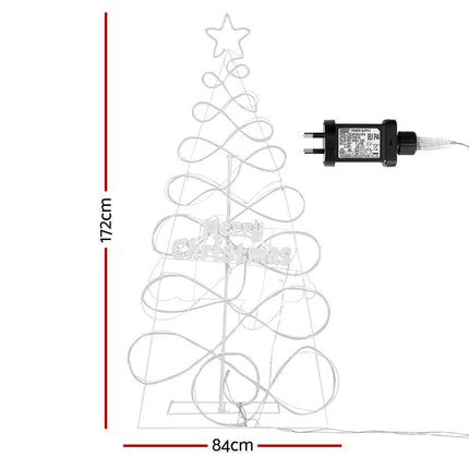 1.7M Christmas Tree 230 LED RGB Motif Lights Jingle Jollys.