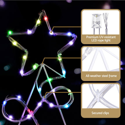 1.7M Christmas Tree 230 LED RGB Motif Lights Jingle Jollys.