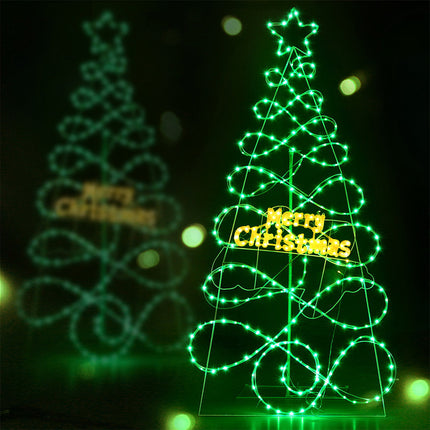 1.7M Christmas Tree 230 LED RGB Motif Lights Jingle Jollys.