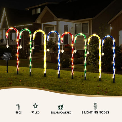 Jingle Jollys 8 PCS Christmas Lights Path Ground Light Garden Decorations 72 LED.