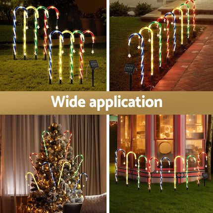 Jingle Jollys 8 PCS Christmas Lights Path Ground Light Garden Decorations 72 LED.