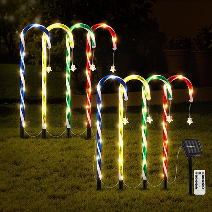 Jingle Jollys 8 PCS Christmas Lights Path Ground Light Garden Decorations 72 LED.