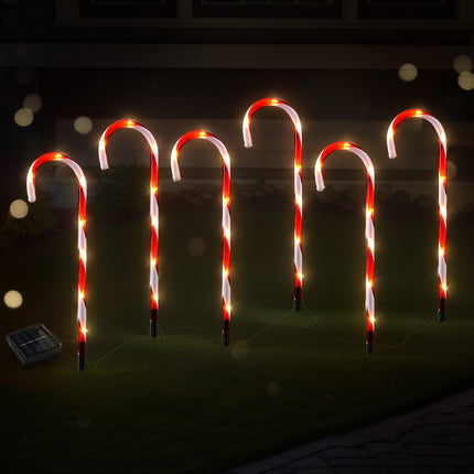 42 LED 6 PCS Christmas Lights Path Ground Light Garden Decorations Jingle Jollys.