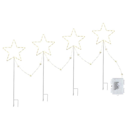 Jingle Jollys 4 PCS Christmas Lights Path Ground Light Garden Decorations 144 LED.