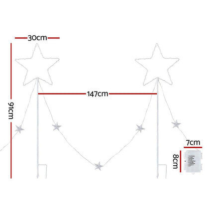 Jingle Jollys 4 PCS Christmas Lights Path Ground Light Garden Decorations 144 LED.