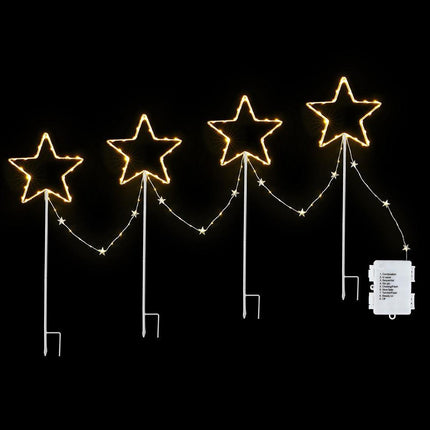 Jingle Jollys 4 PCS Christmas Lights Path Ground Light Garden Decorations 144 LED.
