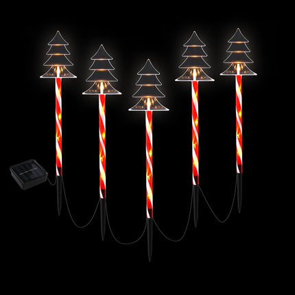 25 LED 5 PCS Christmas Lights Path Ground Light Garden Decorations Jingle Jollys.