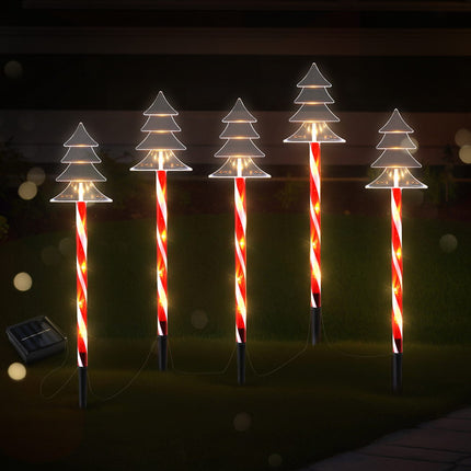 25 LED 5 PCS Christmas Lights Path Ground Light Garden Decorations Jingle Jollys.