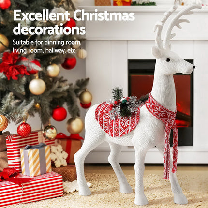 Jingle Jollys Christmas Reindeer 45cm Glitter Deer Ornaments Party Decorations.