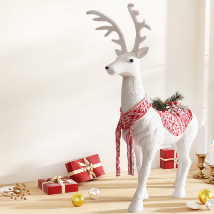 Jingle Jollys Christmas Reindeer 45cm Glitter Deer Ornaments Party Decorations.