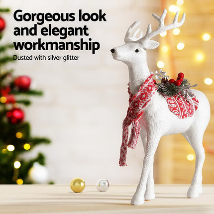 Jingle Jollys Christmas Reindeer 45cm Glitter Deer Ornaments Party Decorations.