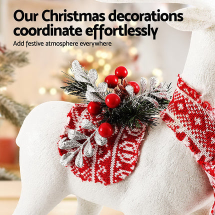 Jingle Jollys Christmas Reindeer 45cm Glitter Deer Ornaments Party Decorations.