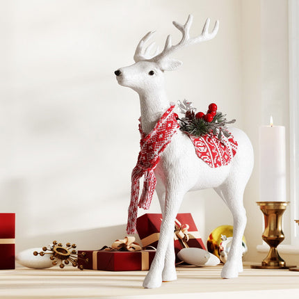 Jingle Jollys Christmas Reindeer 45cm Glitter Deer Ornaments Party Decorations.