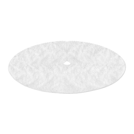 Jingle Jollys Christmas Tree Skirt 120cm Plush Xmas Fluffy Ornaments Decor White.