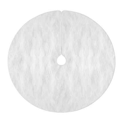 Jingle Jollys Christmas Tree Skirt 90cm Plush Xmas Fluffy Ornaments Decor White.