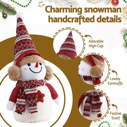 Jingle Jollys Christmas Snowman Handicraft Ornaments Party Decorations 35cm.